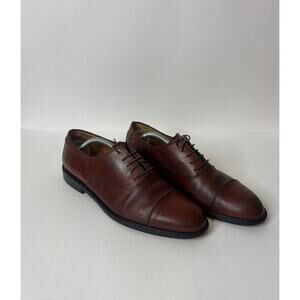 Salvatore Ferragamo - Cognac Brown Leather Oxford Dress Shoes size 10.5